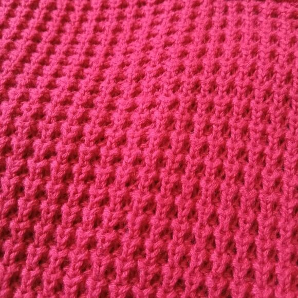 Weatherproof Vintage Red Chunky Cotton Waffle Knit Pullover Sweater Men's Large - Picture 11 of 12